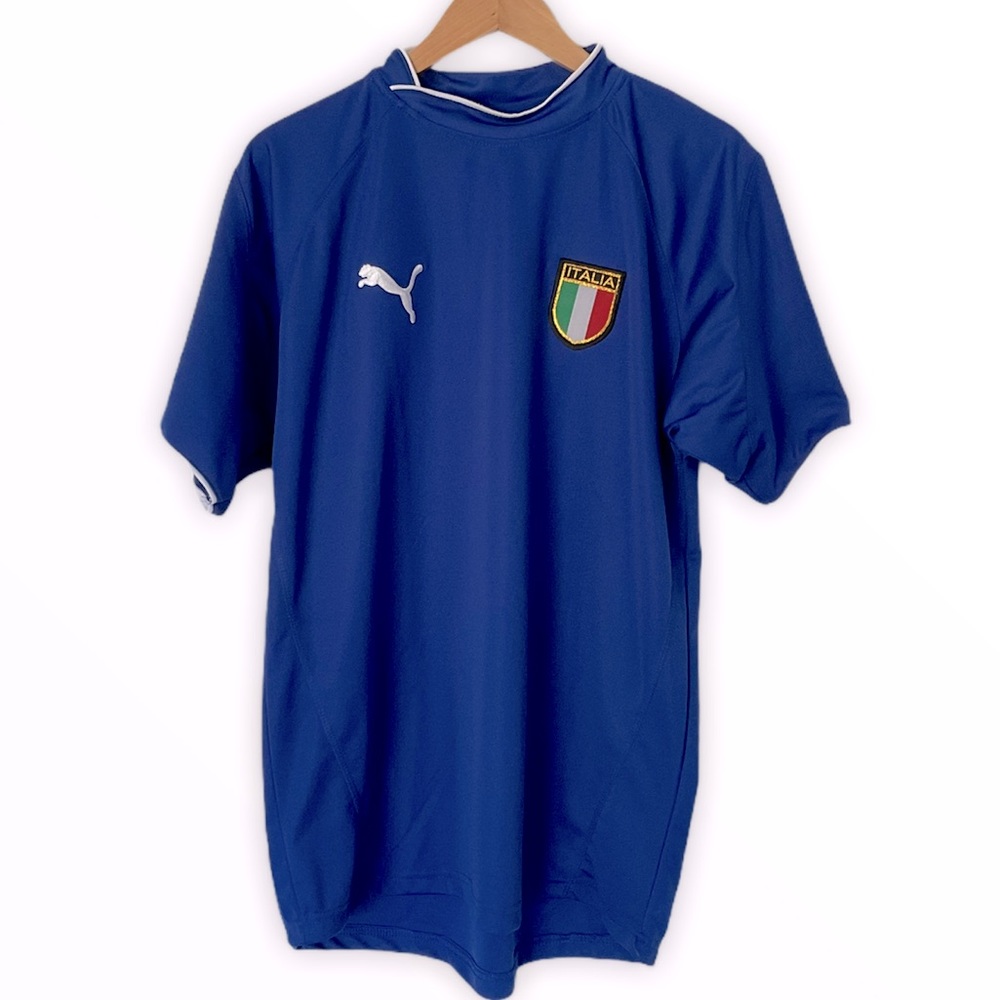 Puma Italia Men’s Mock Neck Soccer Jersey